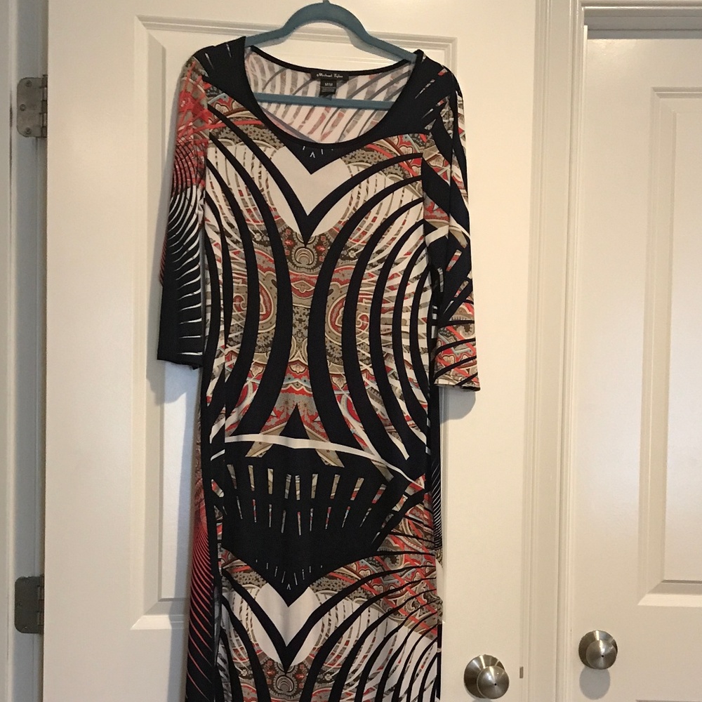 Michael Tyler Maxi Dress with 3/4 sleeves
